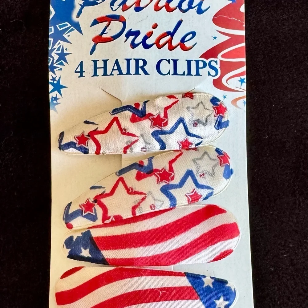 Kids Hair Accessories Set - Blue, Red, White